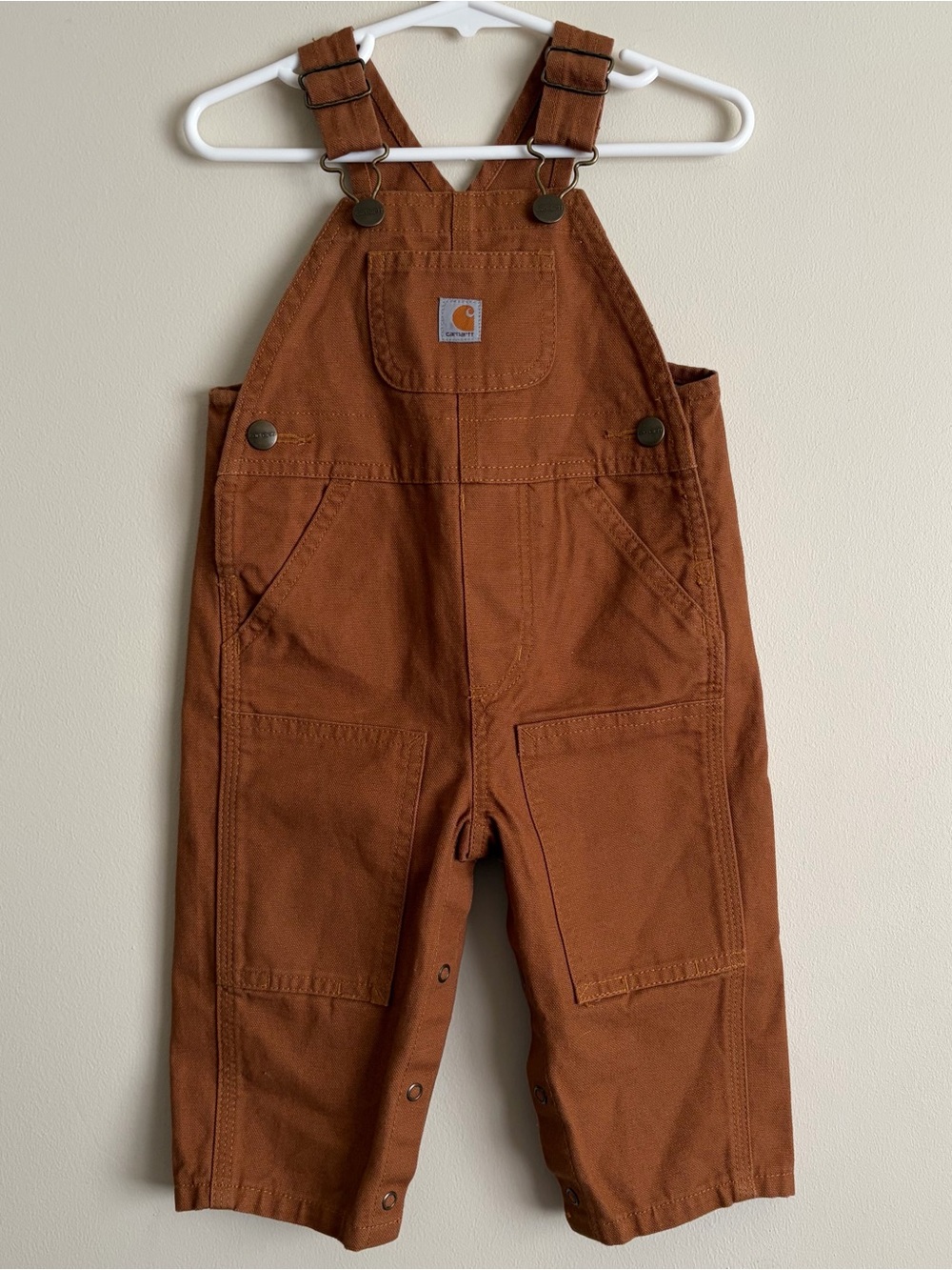 Baby Carhartt Bib Overalls 9mo Classic Brown
